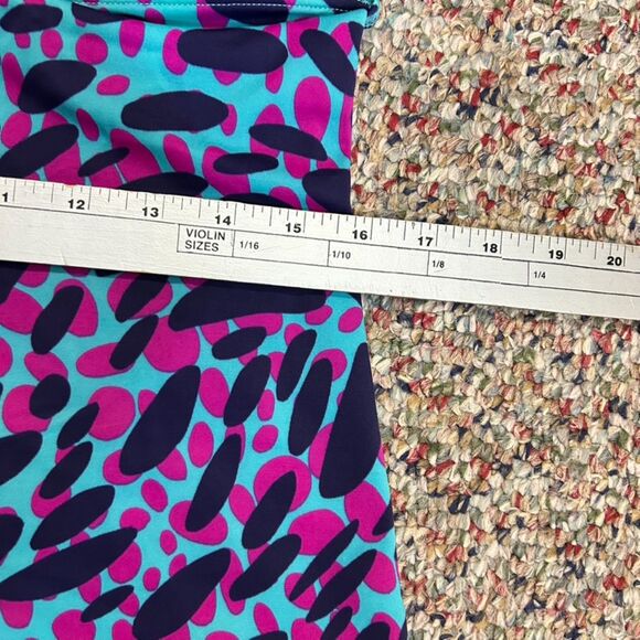 Victoria's Secret Teal Pink Abstract Animal Print Push-up Tankini Top Size L - Picture 9 of 11